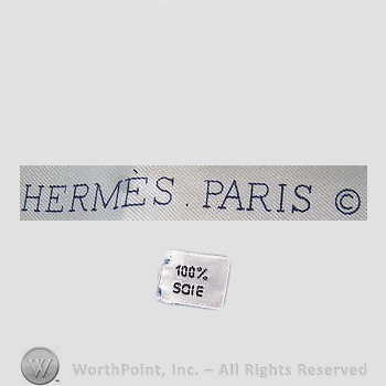 Clothing label : Hermes.