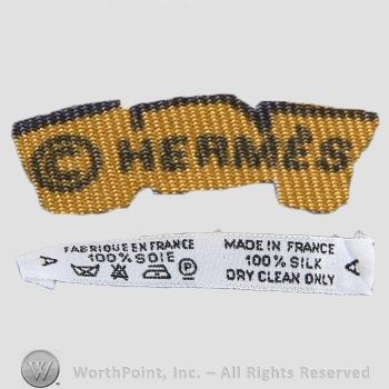 Clothing label : Hermes.