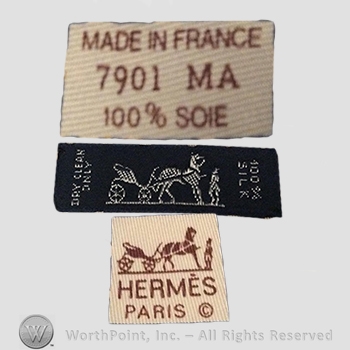 Clothing label : Hermes.