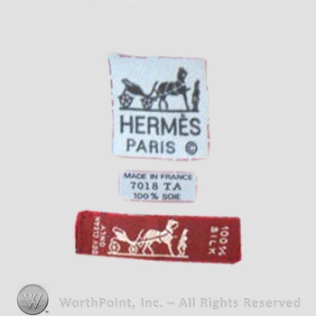 Clothing label : Hermes.