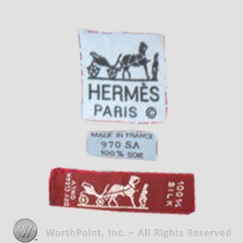 Clothing label : Hermes.