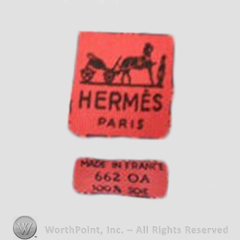Clothing label : Hermes.