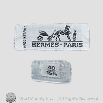 Clothing label : Hermes.