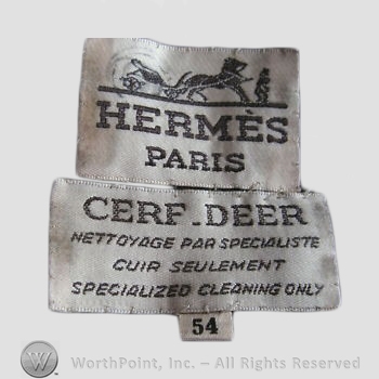 Clothing label : Hermes.