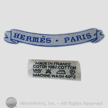Clothing label : Hermes.