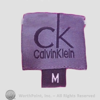Clothing label : Calvin Klein.