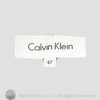 Clothing label : Calvin Klein.