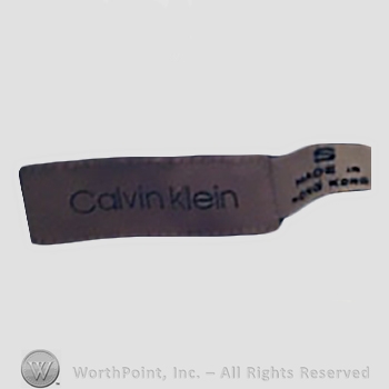 Clothing label : Calvin Klein.