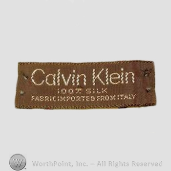 Clothing label : Calvin Klein.
