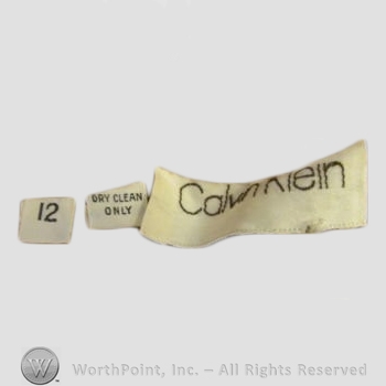Clothing label : Calvin Klein.