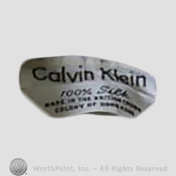 Clothing label : Calvin Klein.