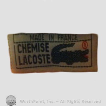 Clothing label : LaCoste.