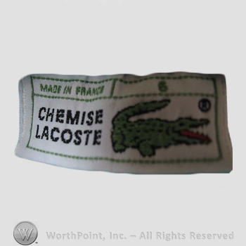 Clothing label : LaCoste.