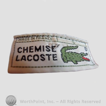 Clothing label : LaCoste.