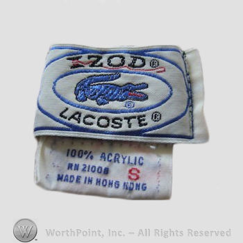Clothing label : LaCoste.