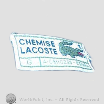 Clothing label : LaCoste.