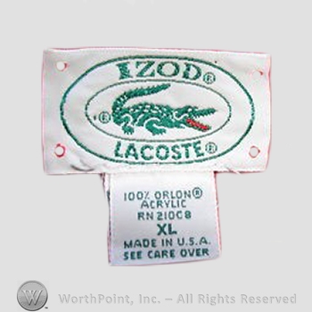 Clothing label : LaCoste.