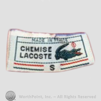 Clothing label : LaCoste.