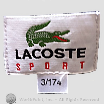 Clothing label : LaCoste.