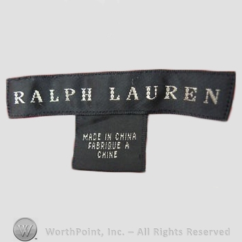 Clothing label : Ralph Lauren.