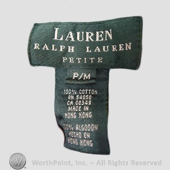 Clothing label : Ralph Lauren.