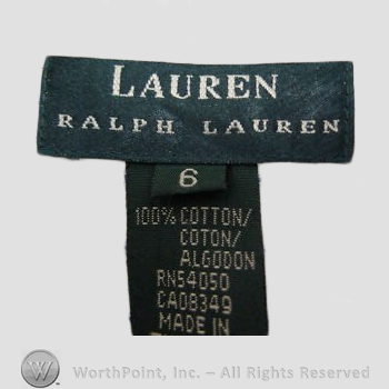 Clothing label : Ralph Lauren.