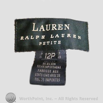 Clothing label : Ralph Lauren.