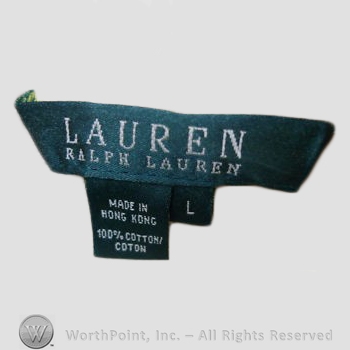 Clothing label : Ralph Lauren.