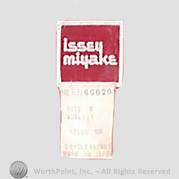 Clothing label : Issey Miyake.
