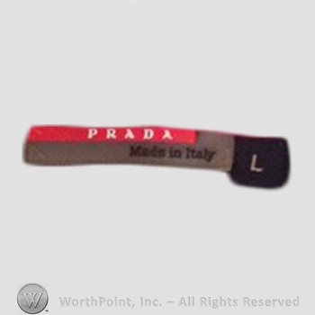 Clothing label : Prada.