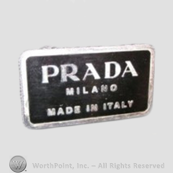 Clothing label : Prada.