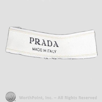Clothing label : Prada.