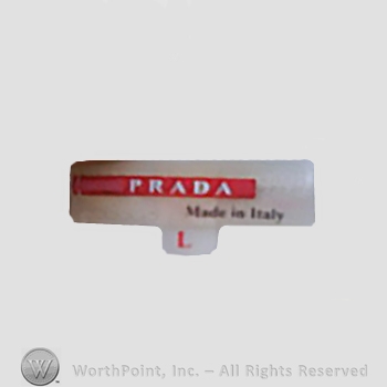 Clothing label : Prada.