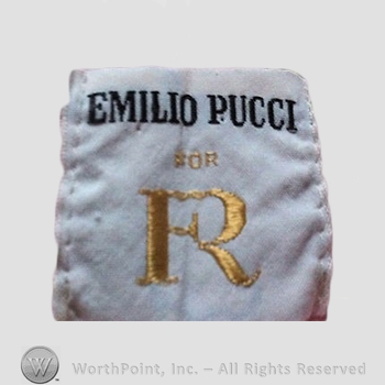 Clothing label : Emilio Pucci.