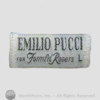 Clothing label : Emilio Pucci.
