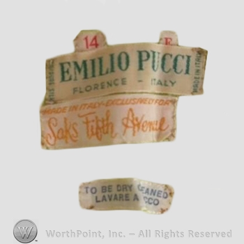 Clothing label : Emilio Pucci.
