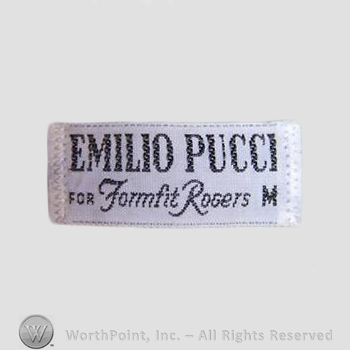 Clothing label : Emilio Pucci.