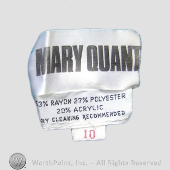Clothing label : Mary Quant.
