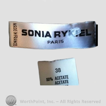 Clothing label : Sonia Rykiel.