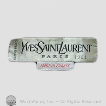 Clothing label : Yves Saint Laurent.