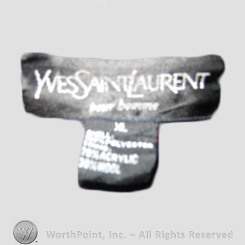 Clothing label : Yves Saint Laurent.