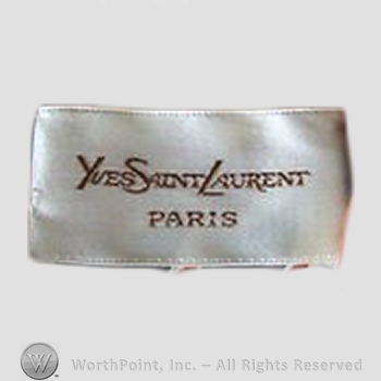 Clothing label : Yves Saint Laurent.