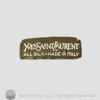 Clothing label : Yves Saint Laurent.