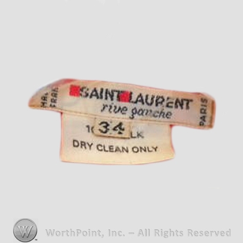 Clothing label : Yves Saint Laurent.