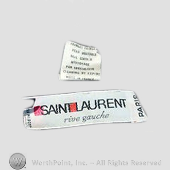 Clothing label : Yves Saint Laurent.