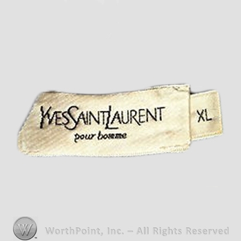 Clothing label : Yves Saint Laurent.