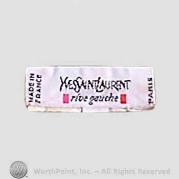 Clothing label : Yves Saint Laurent.