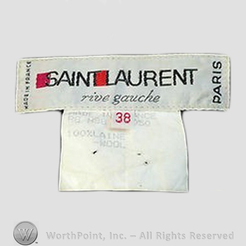 Clothing label : Yves Saint Laurent.