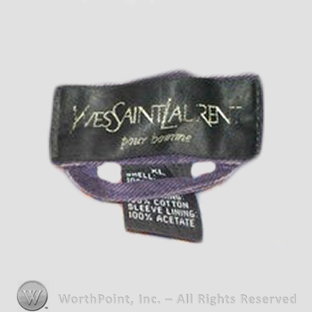 Clothing label : Yves Saint Laurent.