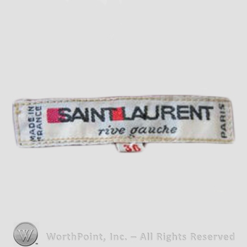 Clothing label : Yves Saint Laurent.